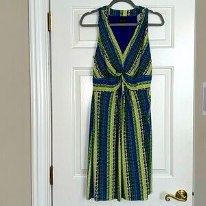 Laundry by Shelli Segal blue and green dress